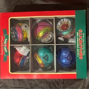 Glass Christmas Tree Ornaments - Multicolor Set
